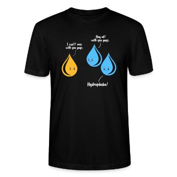 science - Stanley/Stella CRAFTER Unisex Organic T-Shirt - black - Front - Alina (178cm) & Michal (187cm)