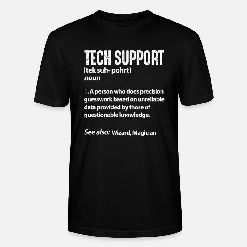 Technical support - Stanley/Stella CRAFTER Unisex Organic T-Shirt - black