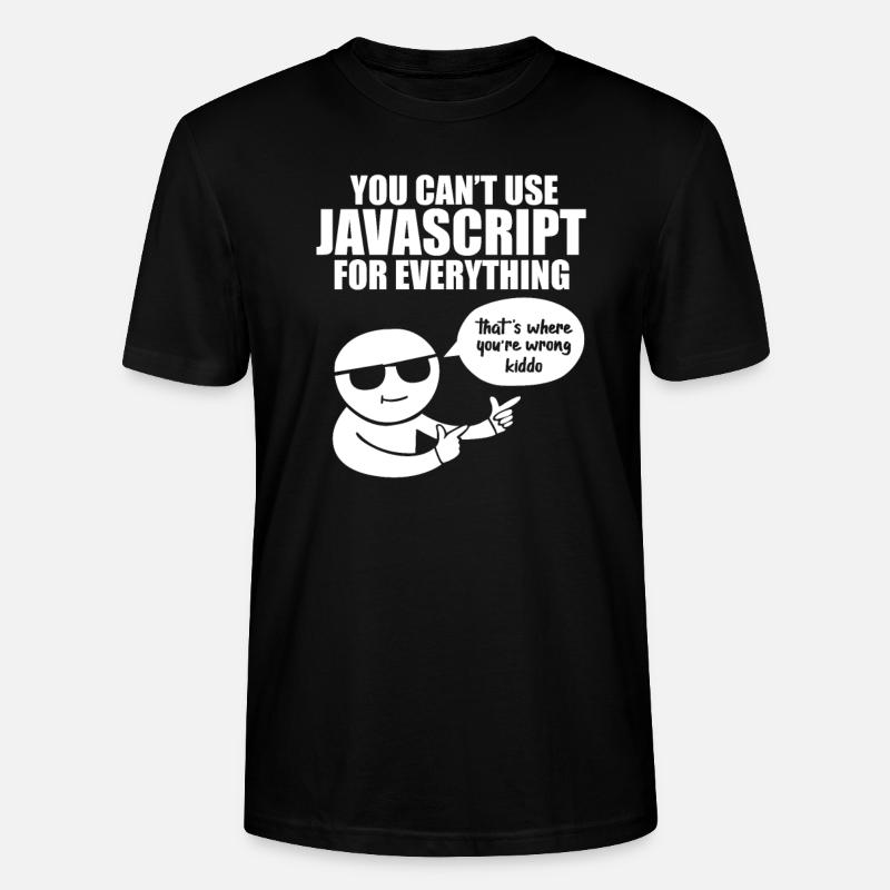 Programmeur Javascript - T-shirt bio CRAFTER Stanley Stella Unisexe - noir