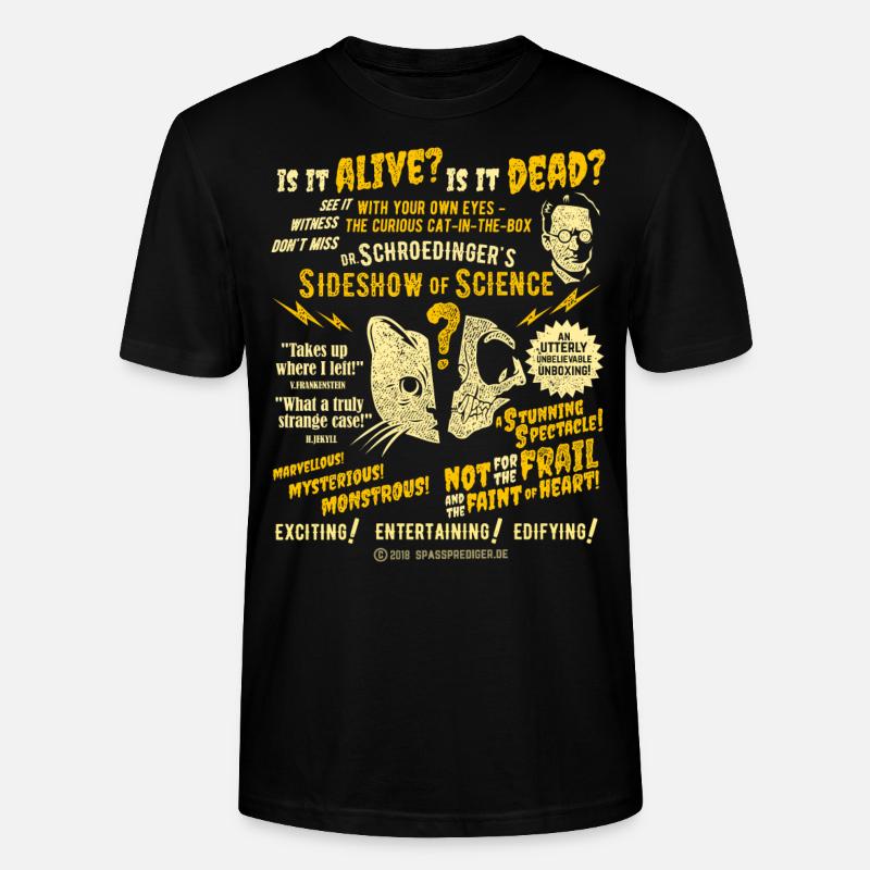 Le chat de Schrödinger Sideshow - T-shirt bio CRAFTER Stanley Stella Unisexe - noir