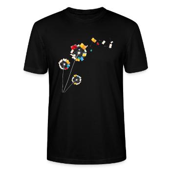 Lesen - Stanley/Stella Unisex Bio-T-Shirt CRAFTER - Schwarz - Vorne - Alina (178cm) & Michal (187cm)