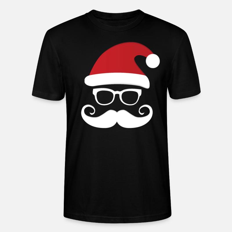 Weihnachtsmann mit Bart Weihnachtsmannhipster - Stanley/Stella Unisex Bio-T-Shirt CRAFTER - Schwarz