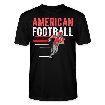 Football américain - T-shirt bio CRAFTER Stanley Stella Unisexe - noir - Devant - Alina (178cm) & Michal (187cm)