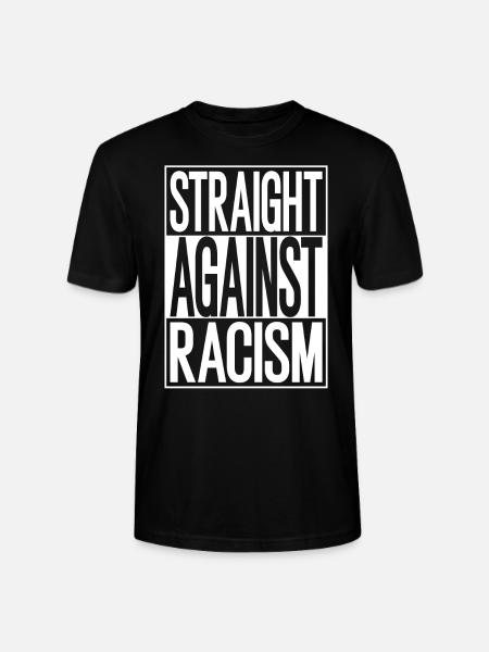Straight Against Racism Statement - Stanley/Stella CRAFTER Unisex Organic T-Shirt - black