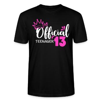 Official Teenager 13. Geburtstag Mädchen - Stanley/Stella Unisex Bio-T-Shirt CRAFTER - Schwarz - Vorne - Alina (178cm) & Michal (187cm)