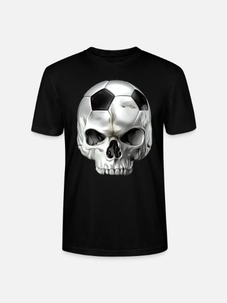 Football skull - Stanley/Stella CRAFTER Unisex Organic T-Shirt - black