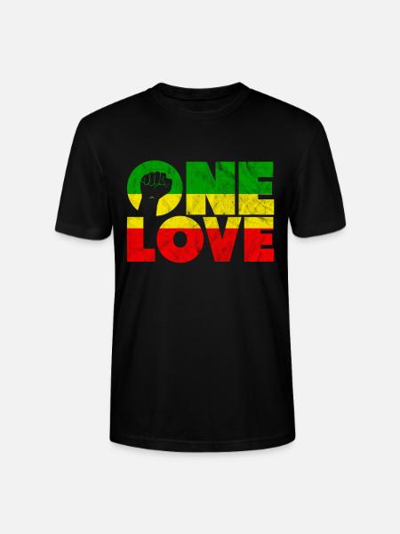 a love reggae - Stanley/Stella CRAFTER Unisex Organic T-Shirt - black