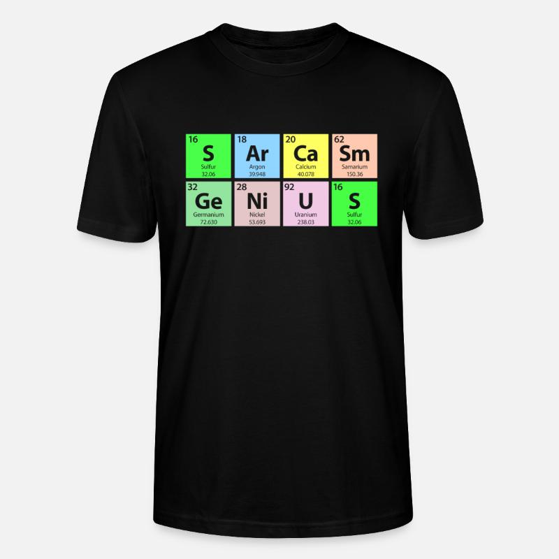 Sarcasm Genius Periodensystem - Stanley/Stella Unisex Bio-T-Shirt CRAFTER - Schwarz