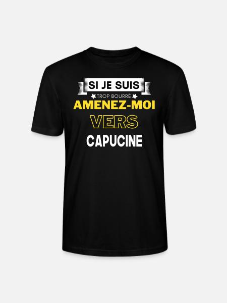 si je suis trop bourré amenez moi vers Capucine - T-shirt bio CRAFTER Stanley Stella Unisexe - noir