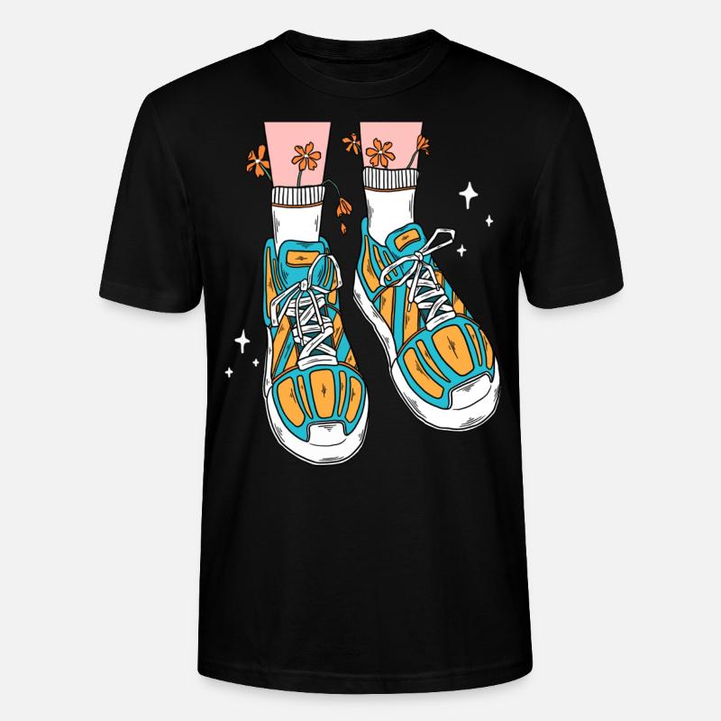 BLUMEN SCHUHE - Stanley/Stella Unisex Bio-T-Shirt CRAFTER - Schwarz