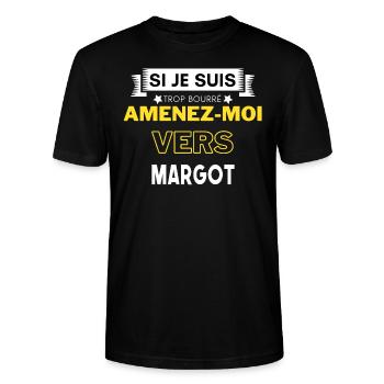 si je suis trop bourré amenez moi vers Margot - T-shirt bio CRAFTER Stanley Stella Unisexe - noir - Devant - Alina (178cm) & Michal (187cm)