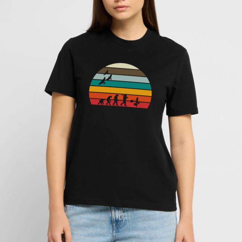retro vintage sunset évolution shoping T-shirt bio CRAFTER Stanley Stella Unisexe