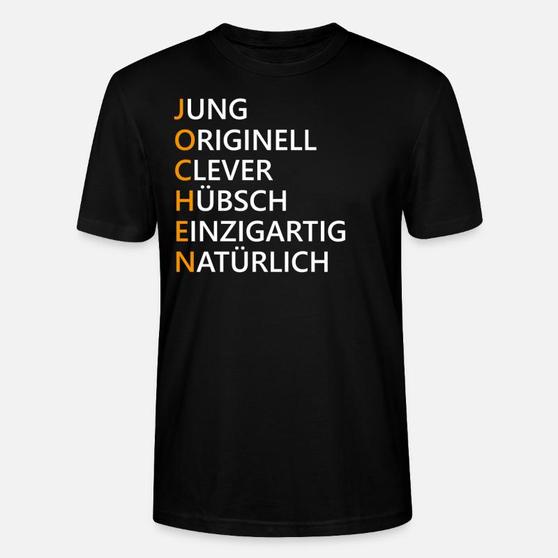 Jochen Name Geschenk - Stanley/Stella Unisex Bio-T-Shirt CRAFTER - Schwarz