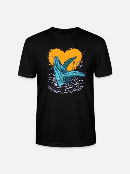 Wal-liebe-ozean-tier - Stanley/Stella Unisex Bio-T-Shirt CRAFTER - Schwarz