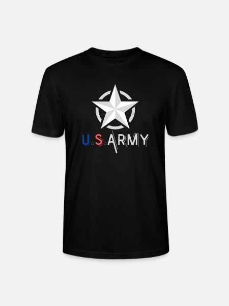 US Army - Stanley/Stella CRAFTER Unisex Organic T-Shirt - black