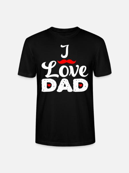 i love dad se - Stanley/Stella CRAFTER Unisex Organic T-Shirt - black