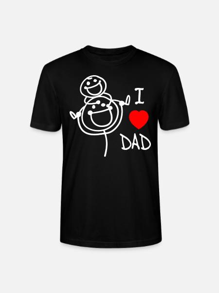 i love dad se - Stanley/Stella CRAFTER Unisex Organic T-Shirt - black