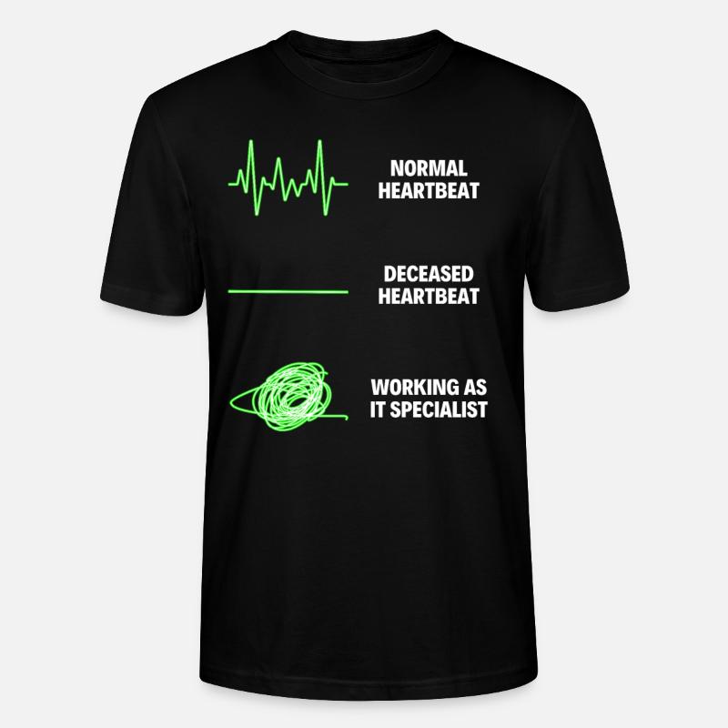 IT Specialist Worker IT Computer - Stanley/Stella CRAFTER Unisex Organic T-Shirt - black