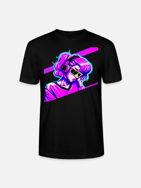 Synthgirl '83 - Stanley/Stella CRAFTER Unisex Organic T-Shirt - black