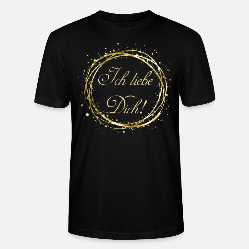 Ich liebe Dich - Stanley/Stella Unisex Bio-T-Shirt CRAFTER - Schwarz