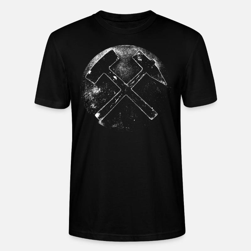 Bergmann Kumpel Hammer Eisen - Stanley/Stella Unisex Bio-T-Shirt CRAFTER - Schwarz