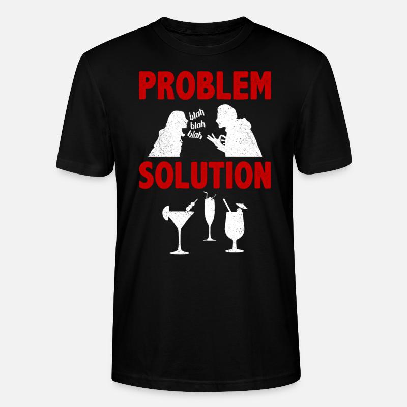 Mixology Bartending Alcohols Problem Solution - Stanley/Stella CRAFTER Unisex Organic T-Shirt - black