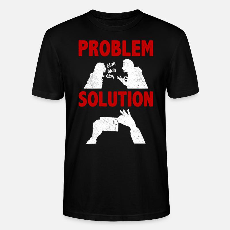 Postcrossing Postman PostcardsProblem Solution - Stanley/Stella CRAFTER Unisex Organic T-Shirt - black