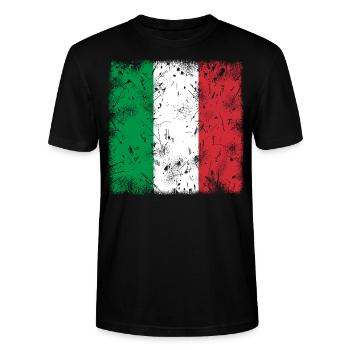 Italie - T-shirt bio CRAFTER Stanley Stella Unisexe - noir - Devant - Alina (178cm) & Michal (187cm)