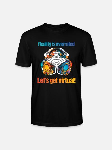 Lets get virtual - Stanley/Stella CRAFTER Unisex Organic T-Shirt - black