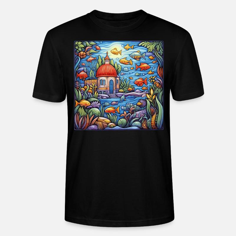Aquarium - Stanley/Stella Unisex Bio-T-Shirt CRAFTER - Schwarz