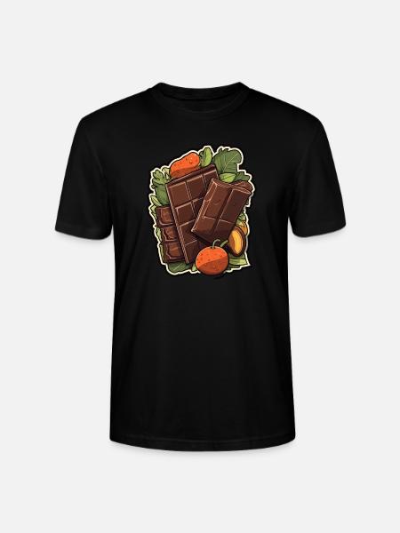 Chocolate - Minimalist indulgence - Stanley/Stella CRAFTER Unisex Organic T-Shirt - black
