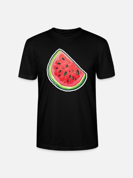 Tranche de pastèque - délices juteux - T-shirt bio CRAFTER Stanley Stella Unisexe - noir
