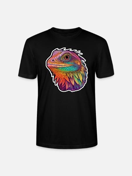 Luminous Pogona harmony - Stanley/Stella CRAFTER Unisex Organic T-Shirt - black