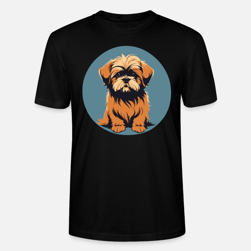 Lhasa apso Hundeporträt Bild - Stanley/Stella Unisex Bio-T-Shirt CRAFTER - Schwarz