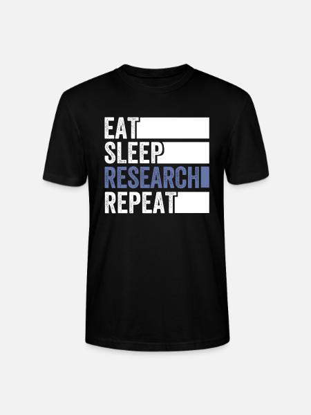 eet slaap onderzoek herhalen - Stanley/Stella Uniseks bio-T-shirt CRAFTER - zwart