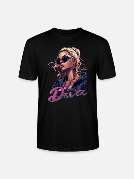Shine radiantly exclusive diva - Stanley/Stella CRAFTER Unisex Organic T-Shirt - black