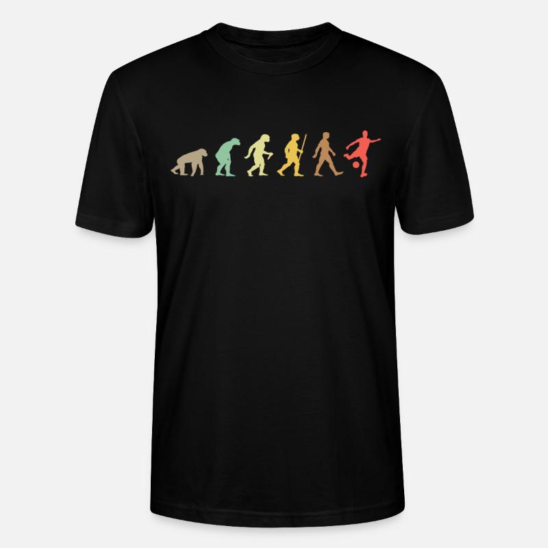Fußball Retro Fußball Evolution - Stanley/Stella Unisex Bio-T-Shirt CRAFTER - Schwarz