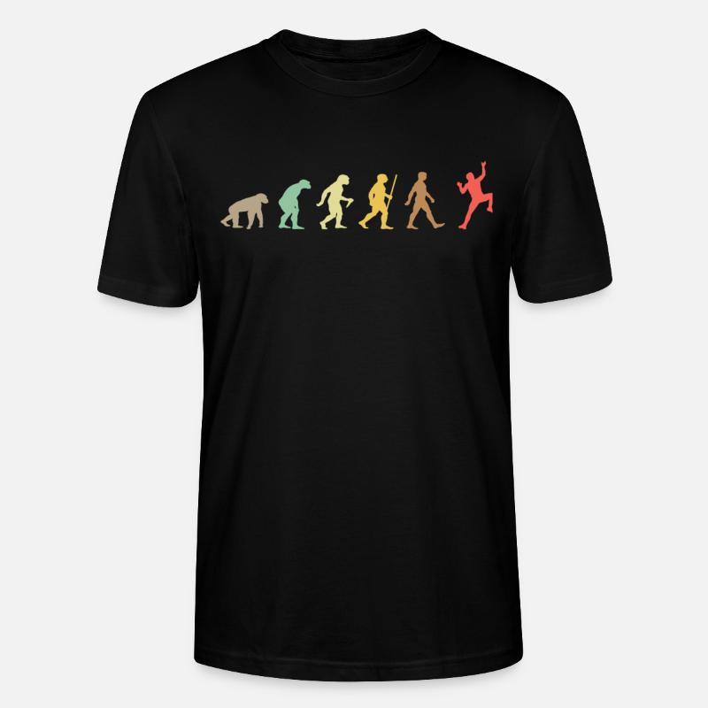 Klettern Retro Klettern Evolution Climber - Stanley/Stella Unisex Bio-T-Shirt CRAFTER - Schwarz