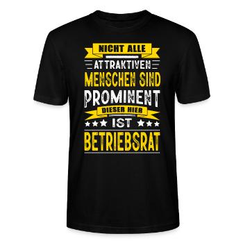 Nicht Alle Menschen Sind Prominent Betriebsrat - Stanley/Stella Unisex Bio-T-Shirt CRAFTER - Schwarz - Vorne - Alina (178cm) & Michal (187cm)