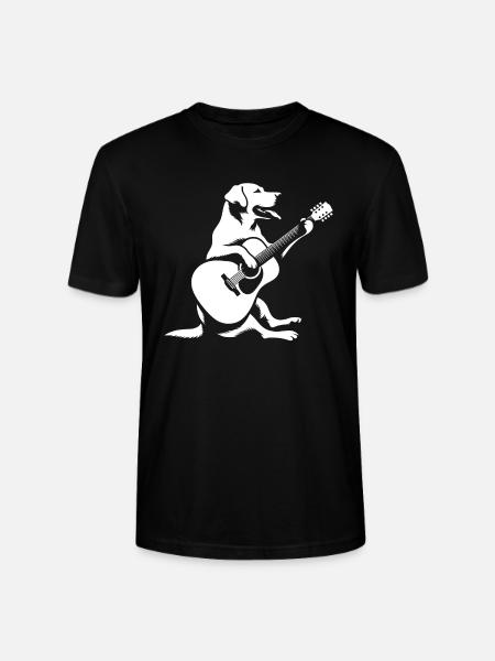 Labrador Guitar Ballad - Stanley/Stella CRAFTER Unisex Organic T-Shirt - black