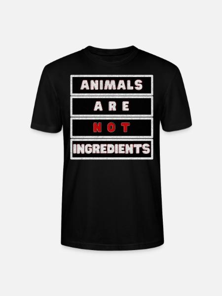 Animals Are Not Ingredients Grunge - Stanley/Stella CRAFTER Unisex Organic T-Shirt - black