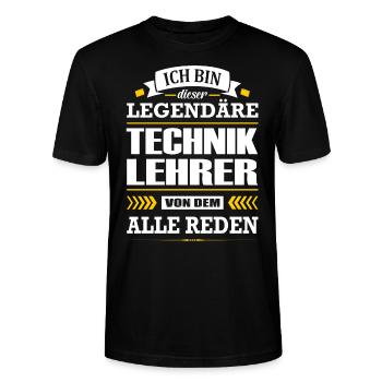 Ich Bin Dieser Legendäre Techniklehrer Lehrer - Stanley/Stella Unisex Bio-T-Shirt CRAFTER - Schwarz - Vorne - Alina (178cm) & Michal (187cm)