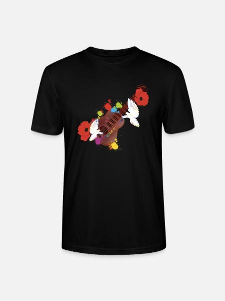 Peace and love - Stanley/Stella CRAFTER Unisex Organic T-Shirt - black