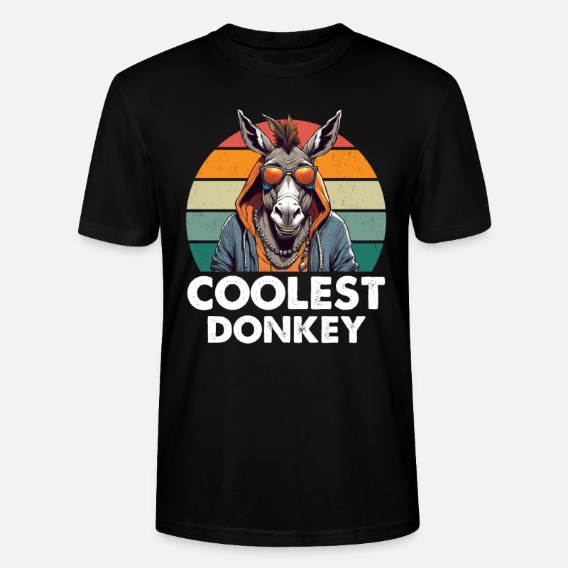 Coolest Donkey - Stanley/Stella Unisex Bio-T-Shirt CRAFTER - Schwarz