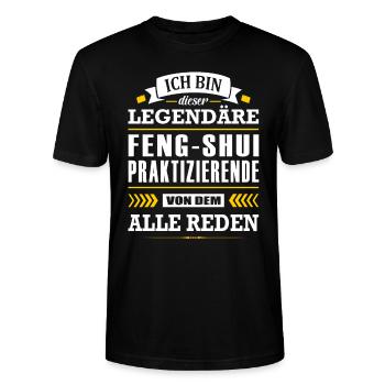 Dieser Legendäre Feng-Shui Praktizierende - Stanley/Stella Unisex Bio-T-Shirt CRAFTER - Schwarz - Vorne - Alina (178cm) & Michal (187cm)