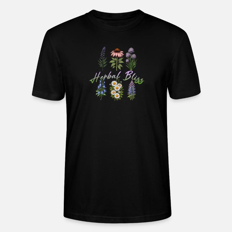 Collection botanique Herbal Bliss - T-shirt bio CRAFTER Stanley Stella Unisexe - noir