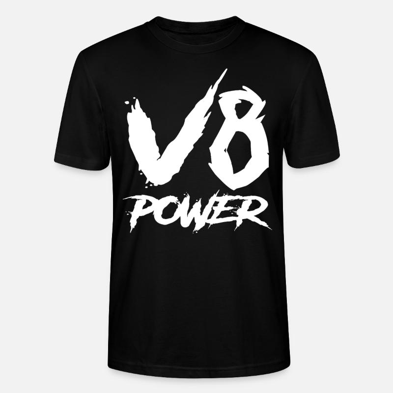 Puissance du V8 - T-shirt bio CRAFTER Stanley Stella Unisexe - noir