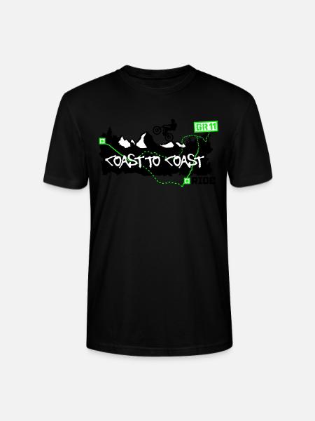 Coast to Coast Ride - Stanley/Stella CRAFTER Unisex Organic T-Shirt - black