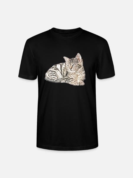 Süsse katze - Stanley/Stella Unisex Bio-T-Shirt CRAFTER - Schwarz
