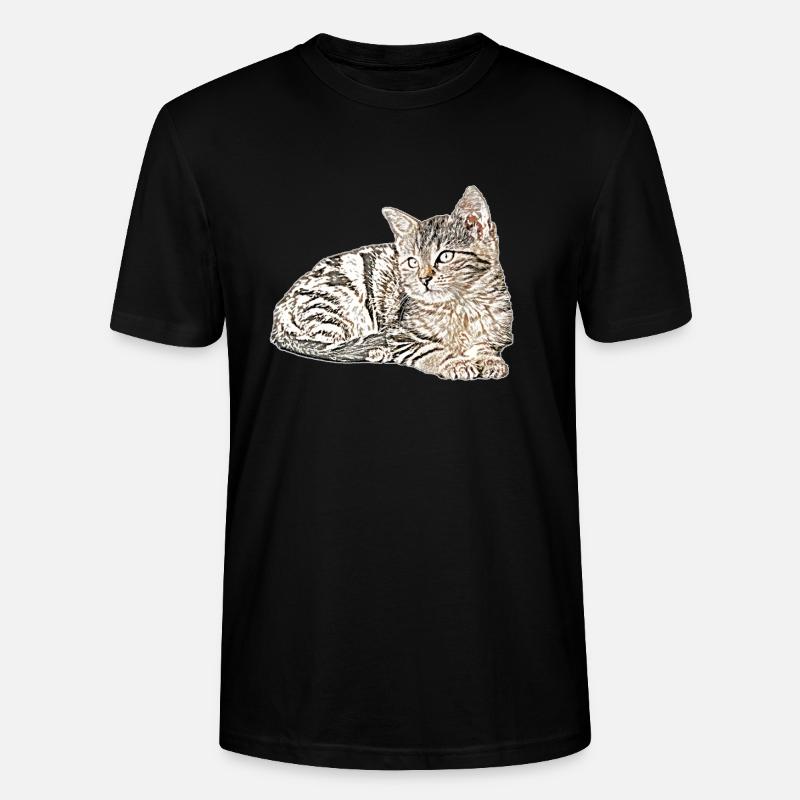 Süsse katze - Stanley/Stella Unisex Bio-T-Shirt CRAFTER - Schwarz
